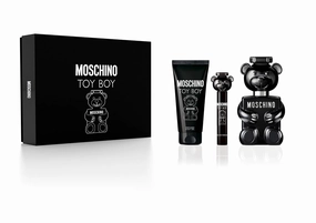 MOSCHINO Toy Boy 3 pcs Men's Perfume Gift Set - 3.4 Oz EDP Spray   3.4 Oz Shower Gel   10ml Mini EDP Travel Spray - HARD GIFT BOX SET