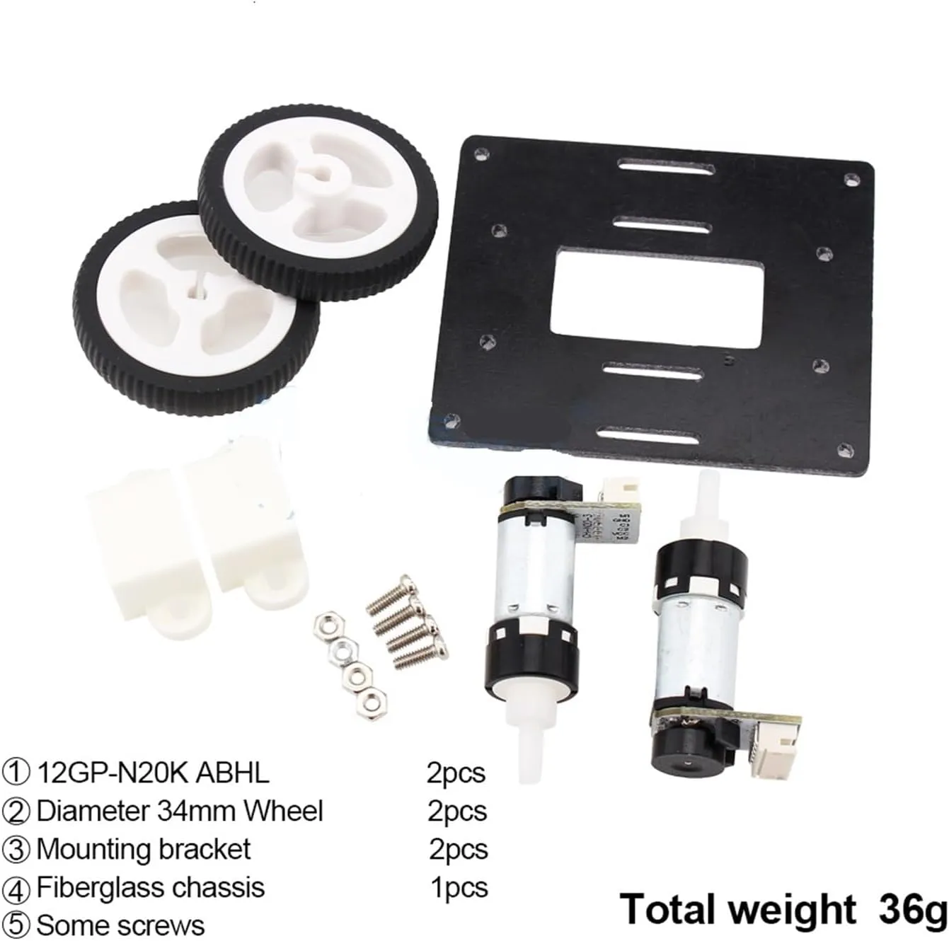 Motor CHP-12GP-N20ABHL High Speed ​​Plastic Gear Precision Mini DC Gear Planetary Gear Coding Motor Pulley DIY(Smart car Package)