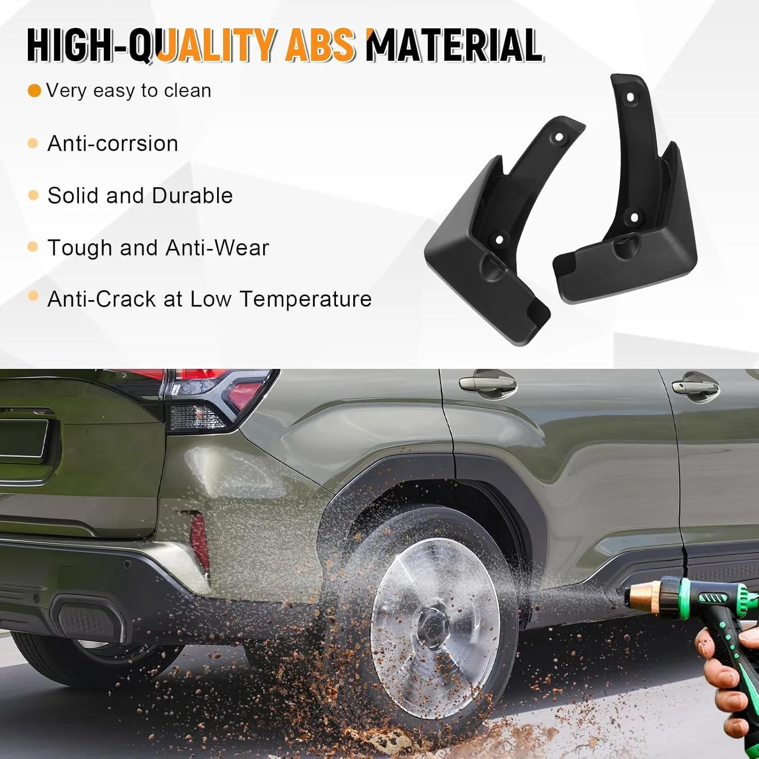 Mud Flaps Splash Guards for 2025 2026 Subaru Forester, Durable ABS Material, No-Drill Installation, Protects Against Mud, Rocks, and Debris, Front & Rear Fender Liner (4PCS)