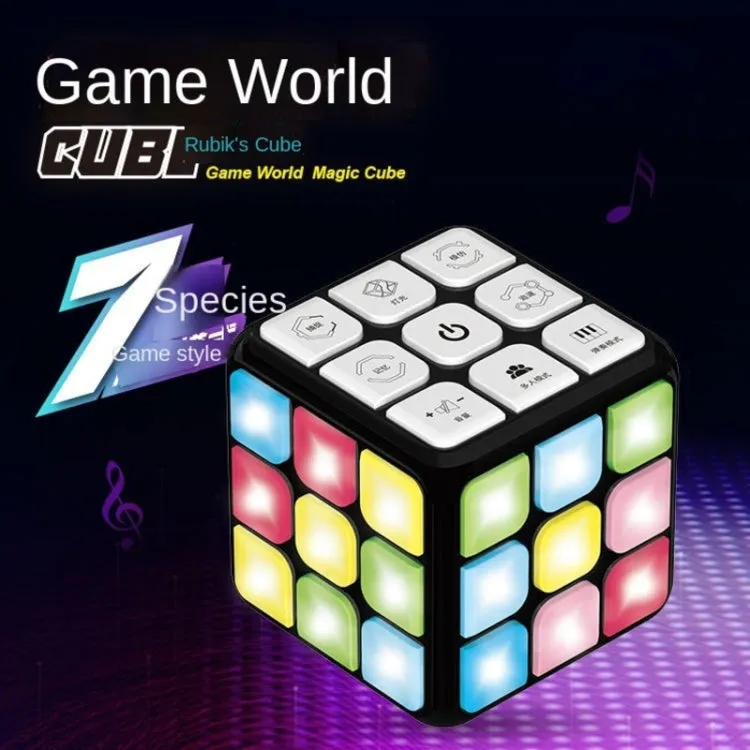 Multifunctional Sound and Light Eelectric Puzzle Magic Cube(As Show)