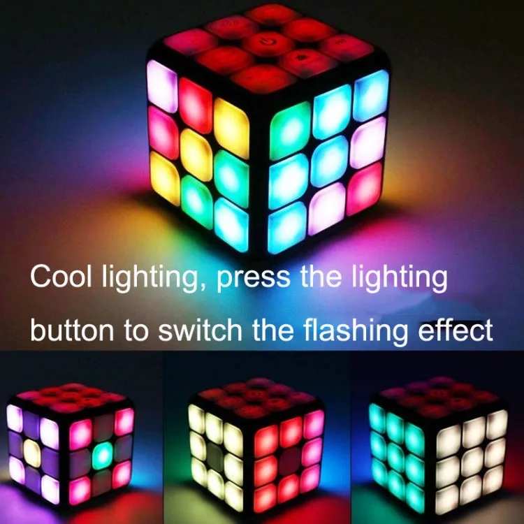 Multifunctional Sound and Light Eelectric Puzzle Magic Cube(As Show)