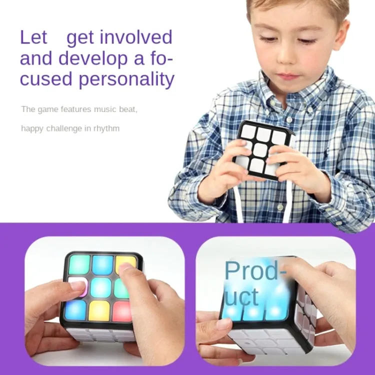 Multifunctional Sound and Light Eelectric Puzzle Magic Cube(As Show)