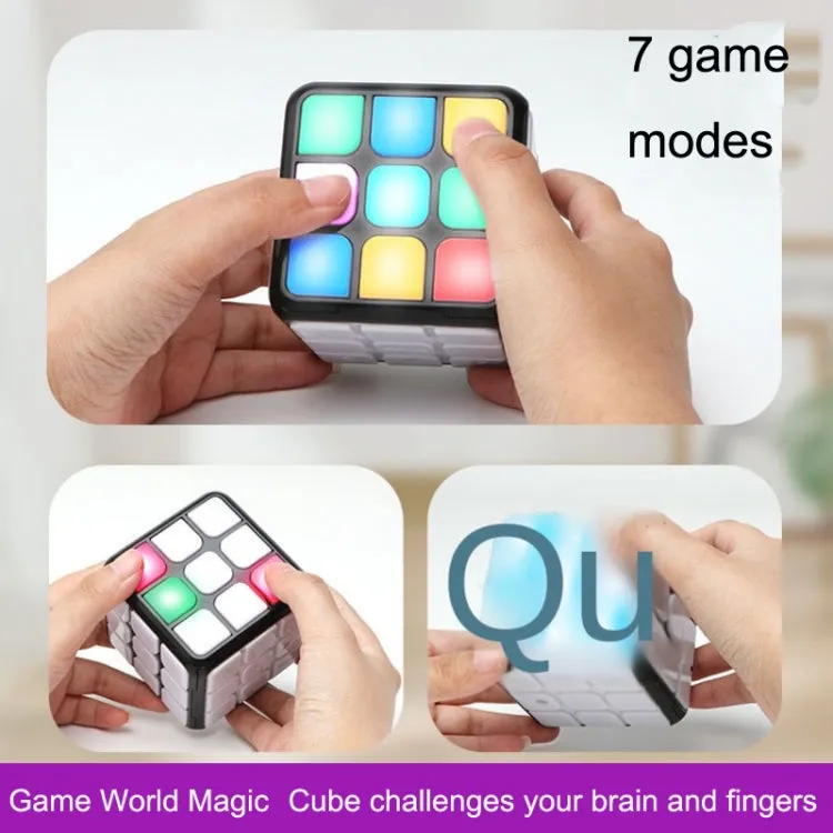 Multifunctional Sound and Light Eelectric Puzzle Magic Cube(As Show)