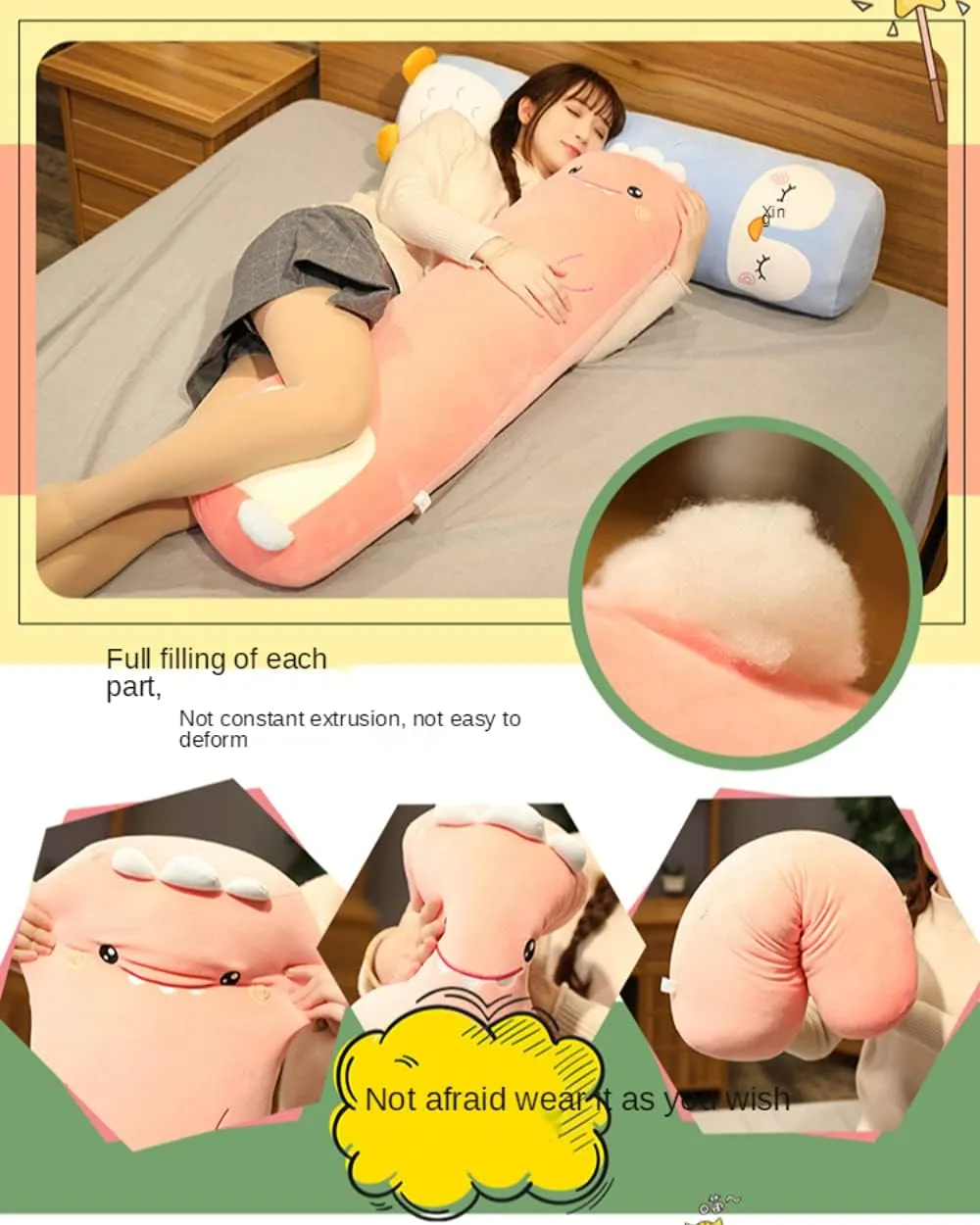 MUPI Husky Toy Figure Plush Pillow, 27 Inch, for Bed Kids Cuddle Pillow Animal Shaped Gift for Girlfriend or Boyfriend