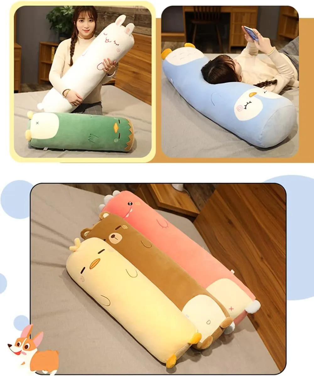 MUPI Husky Toy Figure Plush Pillow, 27 Inch, for Bed Kids Cuddle Pillow Animal Shaped Gift for Girlfriend or Boyfriend