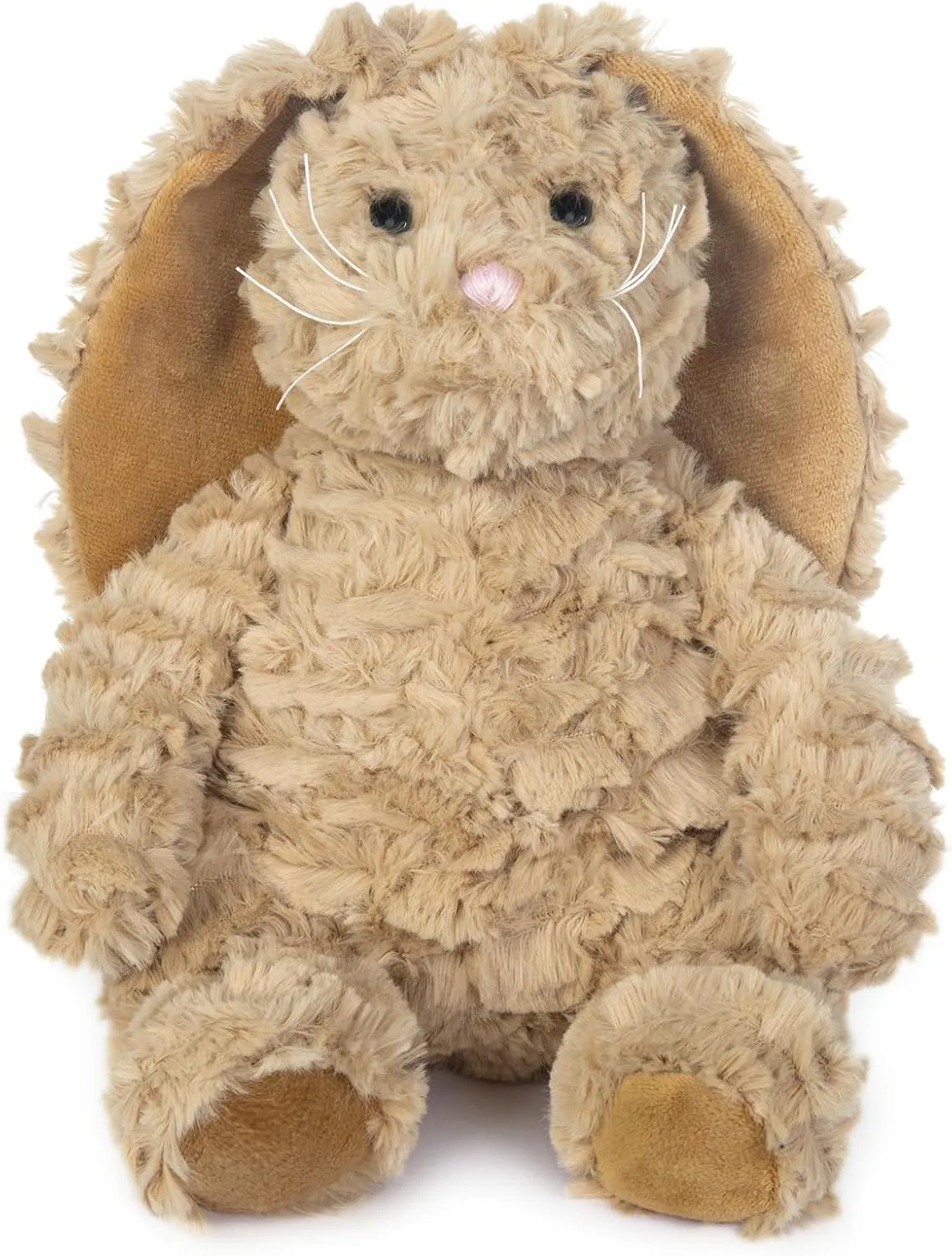 My OLi Stuffed Bunny Animal 11in Plush Rabbit with Floppy Ear Bedtime Friend Soft Toy Gifts for Girls Boys Kids, Brown