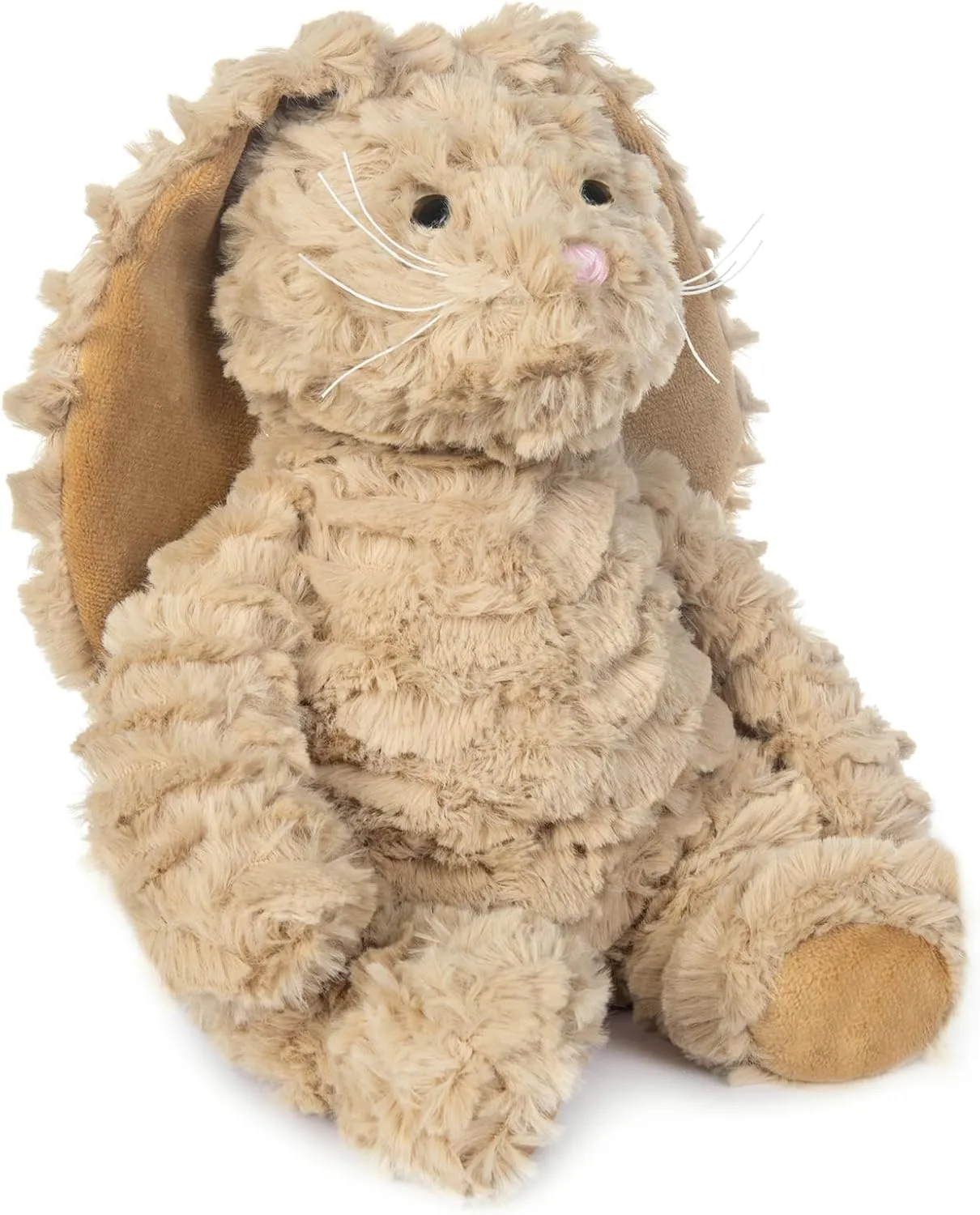 My OLi Stuffed Bunny Animal 11in Plush Rabbit with Floppy Ear Bedtime Friend Soft Toy Gifts for Girls Boys Kids, Brown