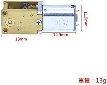 N20-1218 Gear Motor Smart Car DC 3V 6V 12V Mini DC Gear Motor Low Speed Motor 15rpm 30rpm 63rpm 120rpm - (Speed(RPM): 12V63RPM)