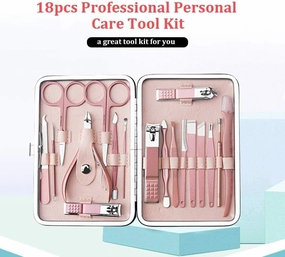 Nail clippers manicure set,Travel Mini Nail Set Pro Pedicure Manicure Tool Kit Nail Clippers Set Electric Manicure Needle Nail File Trimmer Eyebrow Scissors Tool Portable Travel Beauty kit (Color : Re