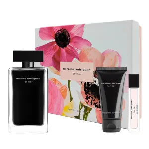 Narciso Rodriguez FOR HER Gift Set (Eau de Toilette 3.3 Fl.Oz   Eau de Toilette Mini 0.33 Fl. Oz   Body Locion 1.6 Fl. Oz)