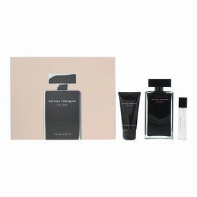 Narciso Rodriguez For Her EDT Gift Set (Eau de Toilette 3.3 Fl. Oz   EDT mini 0.33 Fl. Oz   Body Lotion 1.6 Fl. Oz)