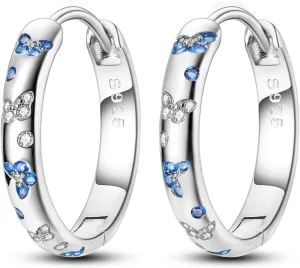 NARMO 925 Sterling Silver Hoop Earrings Heart Hoop Earings for Women U Shaped Hoop Earrings Colorful Cubic Zirconia Large Big Hoops Various Hypoallergenic Hoop Earrings
