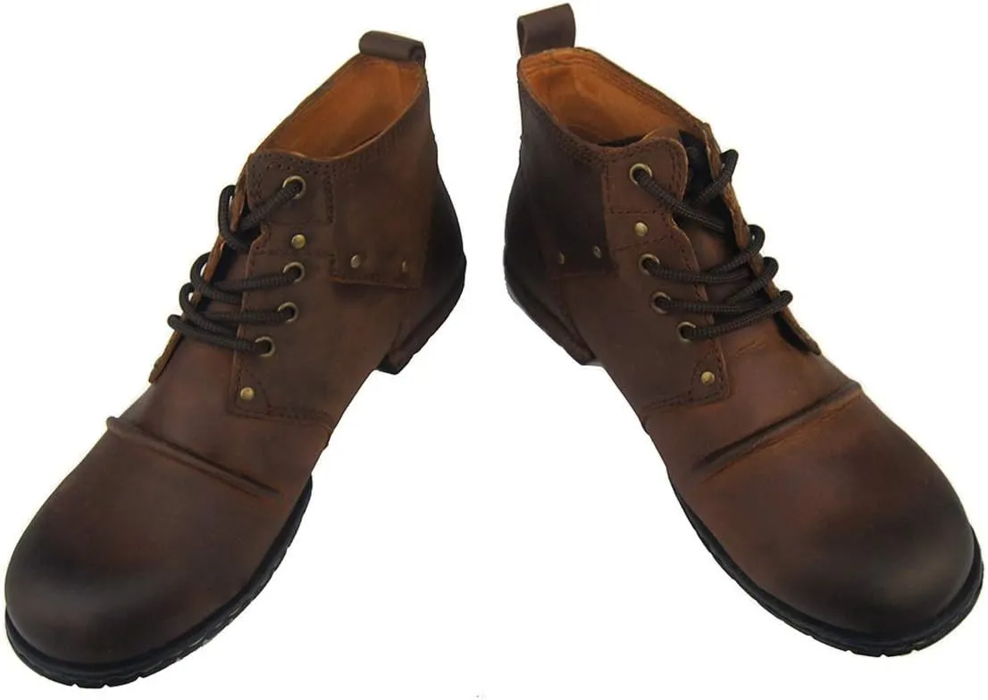New Ankle Boots for Men Mens Lace up Ankle Boots with Decoration Holiday Club Office for Party The First Layer of Cowhide Pure Genuine Leather