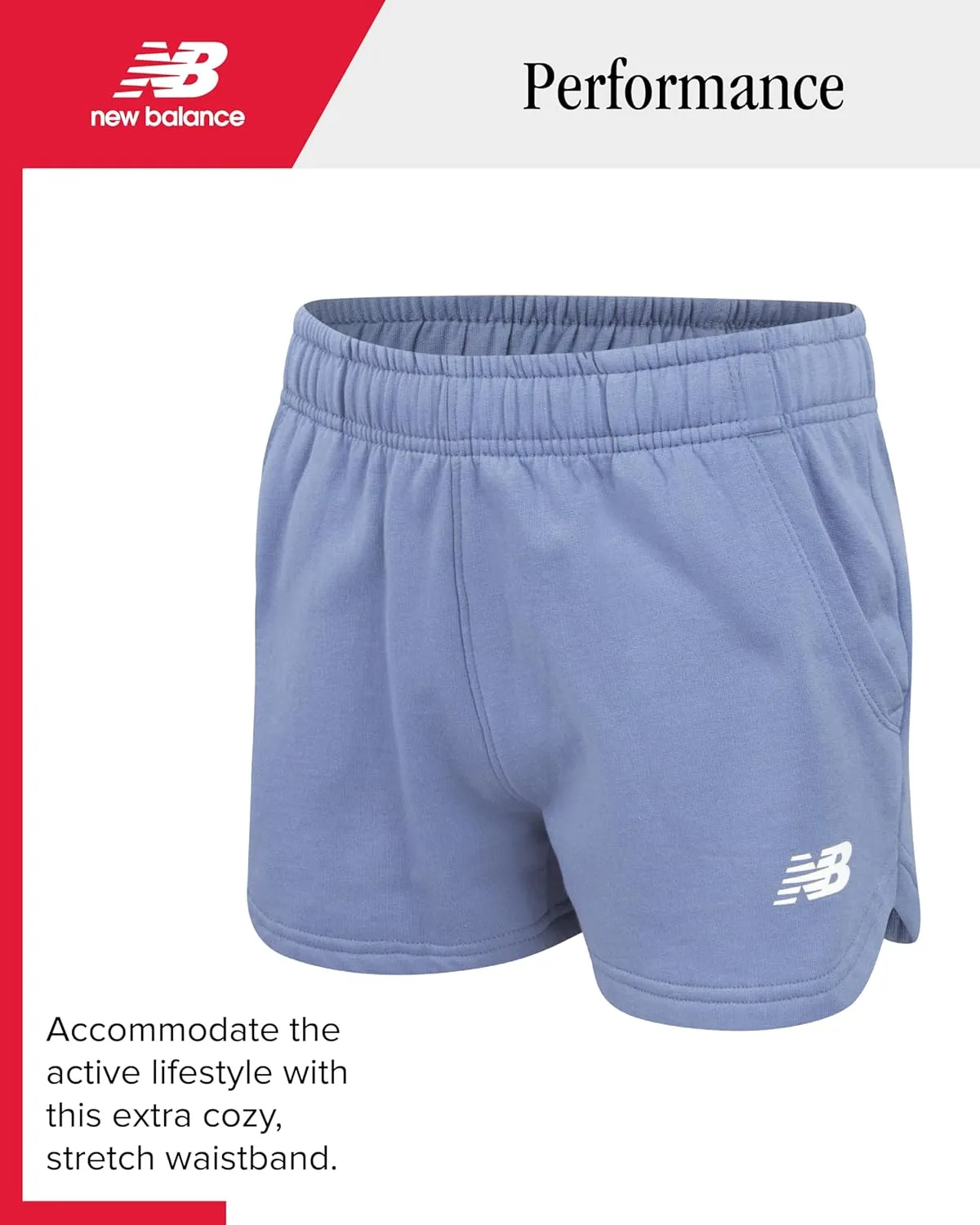New Balance Girls' Active Shorts Set - 2 Piece Short Sleeve Performance T-Shirt and Fleece Shorts (Size: 7-16)