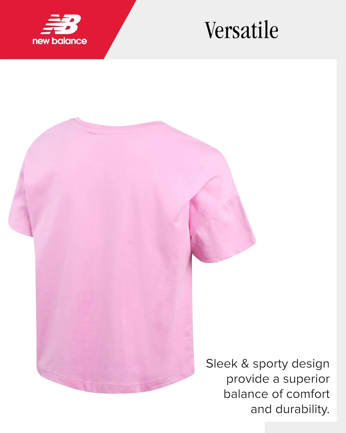 New Balance Girls' Active Shorts Set - 2 Piece Short Sleeve Performance T-Shirt and Fleece Shorts (Size: 7-16)