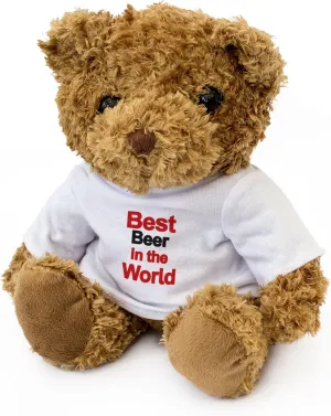 New - Best Beer in The World - Teddy Bear - Cute Soft Cuddly - Award Gift Present Birthday Xmas