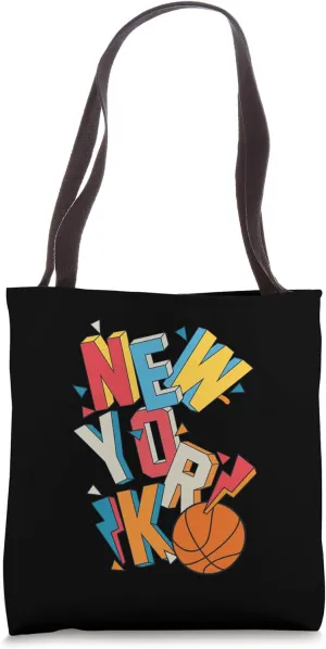 New York Manhattan Brooklyn Colorful Urban Typography Tote Bag