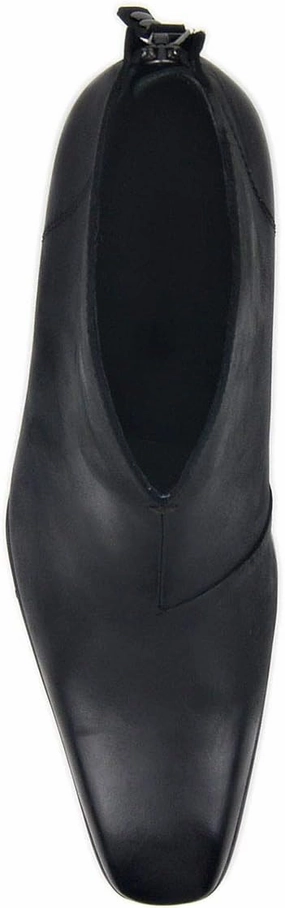 New Ankle Boots for Men Mens Pointed with Decoration Zip Boots for Office Genuine Leather The First Layer of Cowhide Pure Leather