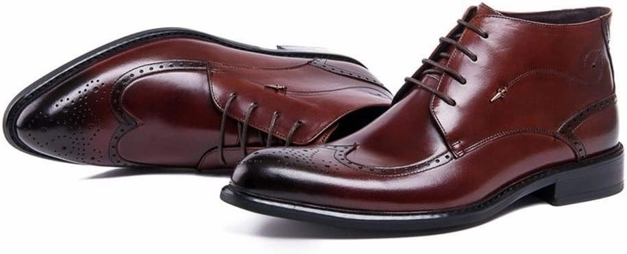 NEW For Men Ankle Boots Mens Lace Up Low Heel Ankle Boots Party Holiday Club Office Show For Business The First Layer Of Cowhide Pure Leather