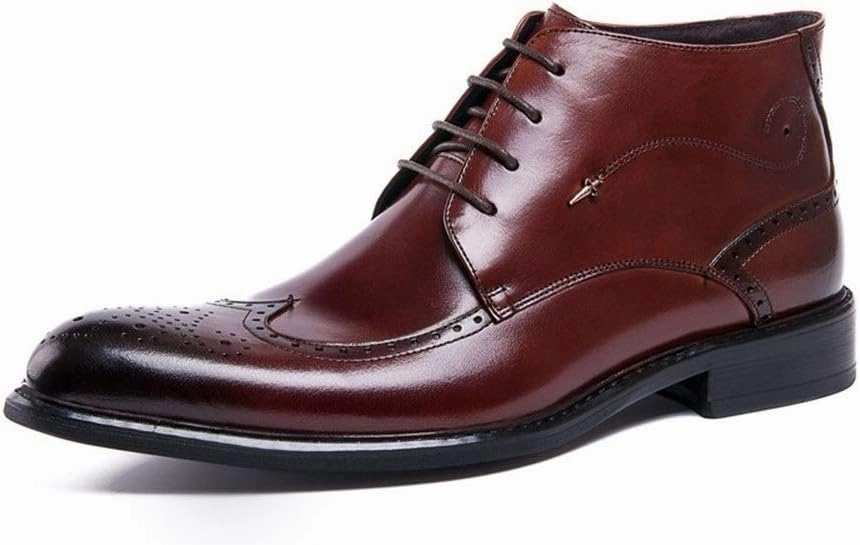 NEW For Men Ankle Boots Mens Lace Up Low Heel Ankle Boots Party Holiday Club Office Show For Business The First Layer Of Cowhide Pure Leather