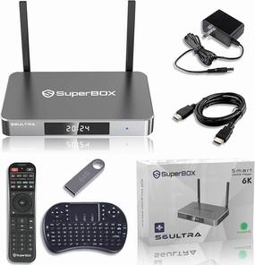 New Generation Smart S6-Ultra TV Box, 4G RAM   128G ROM, Silver, 1x Voice Remote, 1x Removable Storage USB Flash Drive, 1x HD Cable, 1x Mini Keyboard