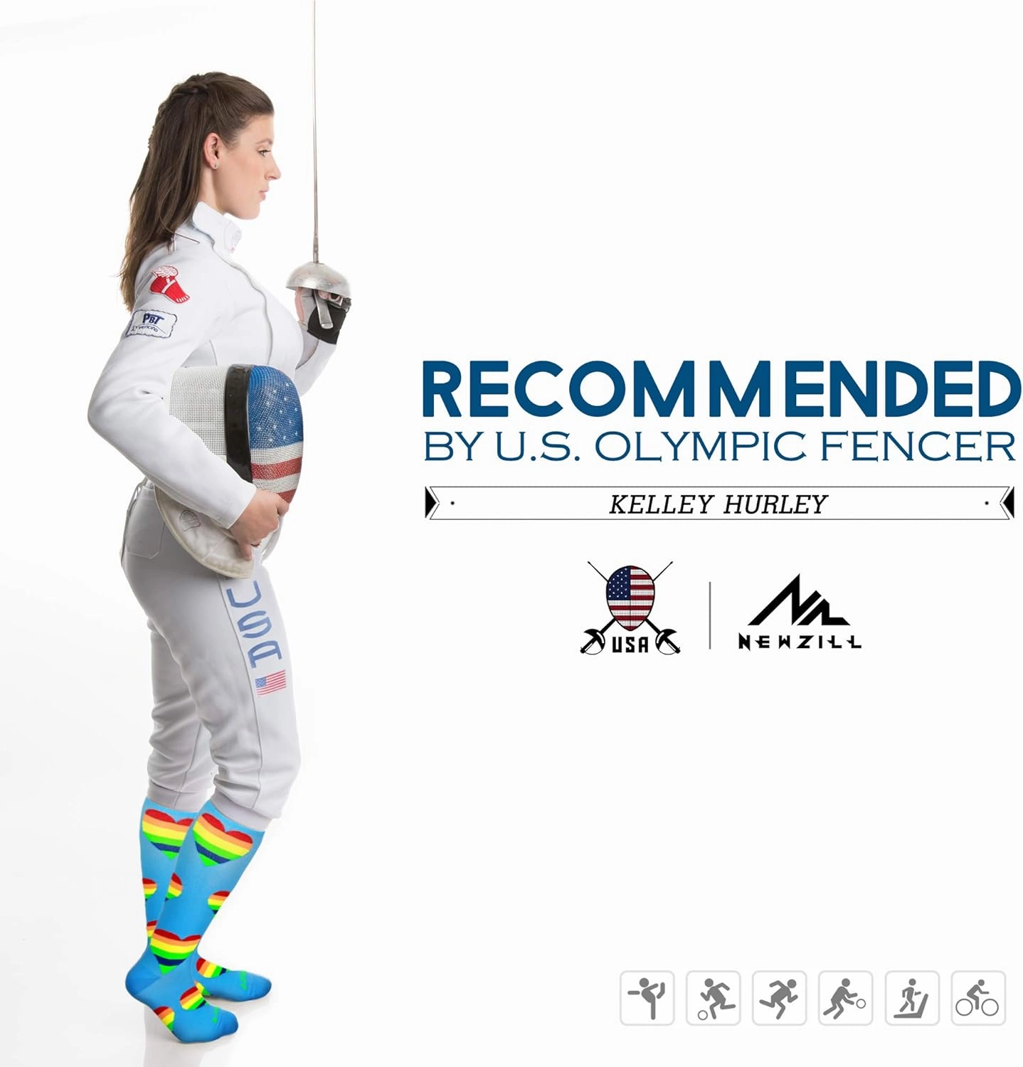 NEWZILL Medical Compression Socks for Women and Men Circulation 20-30 mmHg Best Compression Stockings for Running Athletic Travel Flight Nurses