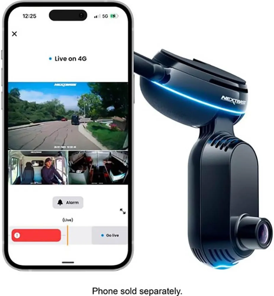 Nextbase iQ 2K Smart HD Dash Cam Pro with 64G Micro SD Card Bundle, 1080p High Definition Dual Dashcam Front and Rear with Smart Sense Parking, Emergency SOS, and Roadwatch AI