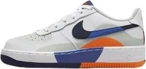 Nike Air Force 1 LV8 Big Kids' Shoes (FN4730-002, Light Silver/White/Astronomy Blue) Size 4.5
