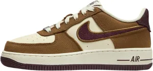 Nike Air Force 1 LV8 Big Kids' Shoes (FN4731-200, Light British Tan/Coconut Milk/Gum Dark Brown) Size 7