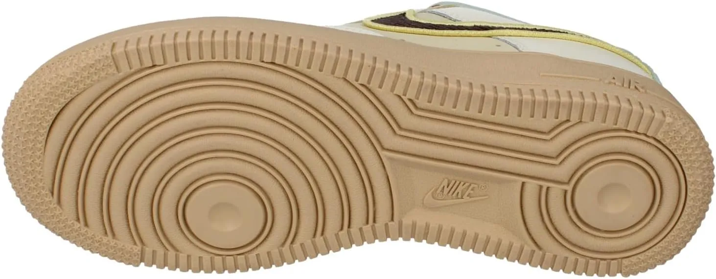 Nike Air Force 1 LV8 Big Kids' Shoes (HQ3473-122, Coconut Milk/Sesame/Seafoam/Baroque Brown)