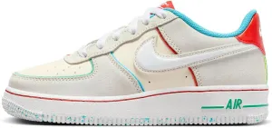 Nike Big Kid's Air Force 1 LV8 2 BG Pale Ivory/White-Picante Red (FQ8350 110) - 4