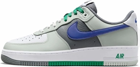 Nike Air Force 1 LV8 Big Kids' Shoes (FB9035-001, Light Silver/White/Smoke Grey/Deep Royal Blue) Size 7