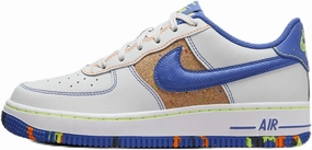 Nike Air Force 1 LV8 Big Kids' Shoes (HJ9231-025, Photon Dust/Volt/Total Orange/Astronomy Blue) Size 5
