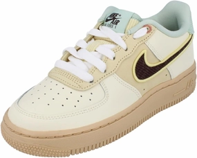 Nike Air Force 1 LV8 Big Kids' Shoes (HQ3473-122, Coconut Milk/Sesame/Seafoam/Baroque Brown)