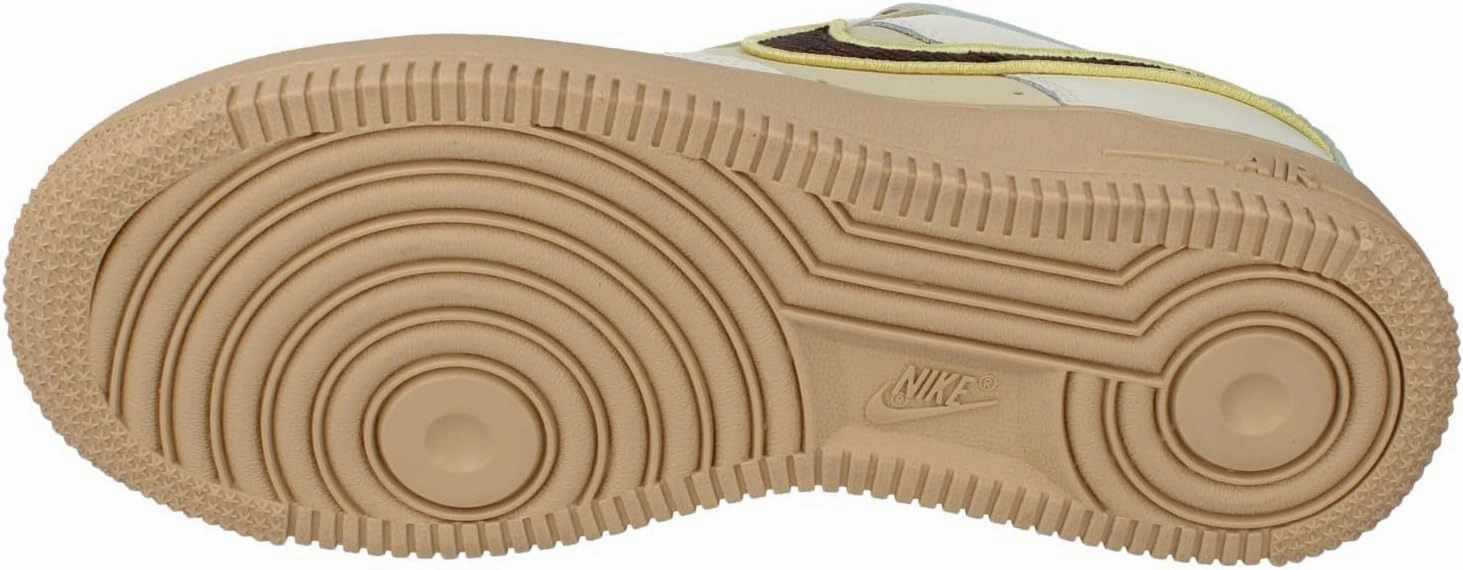 Nike Air Force 1 LV8 Big Kids' Shoes (HQ3473-122, Coconut Milk/Sesame/Seafoam/Baroque Brown)