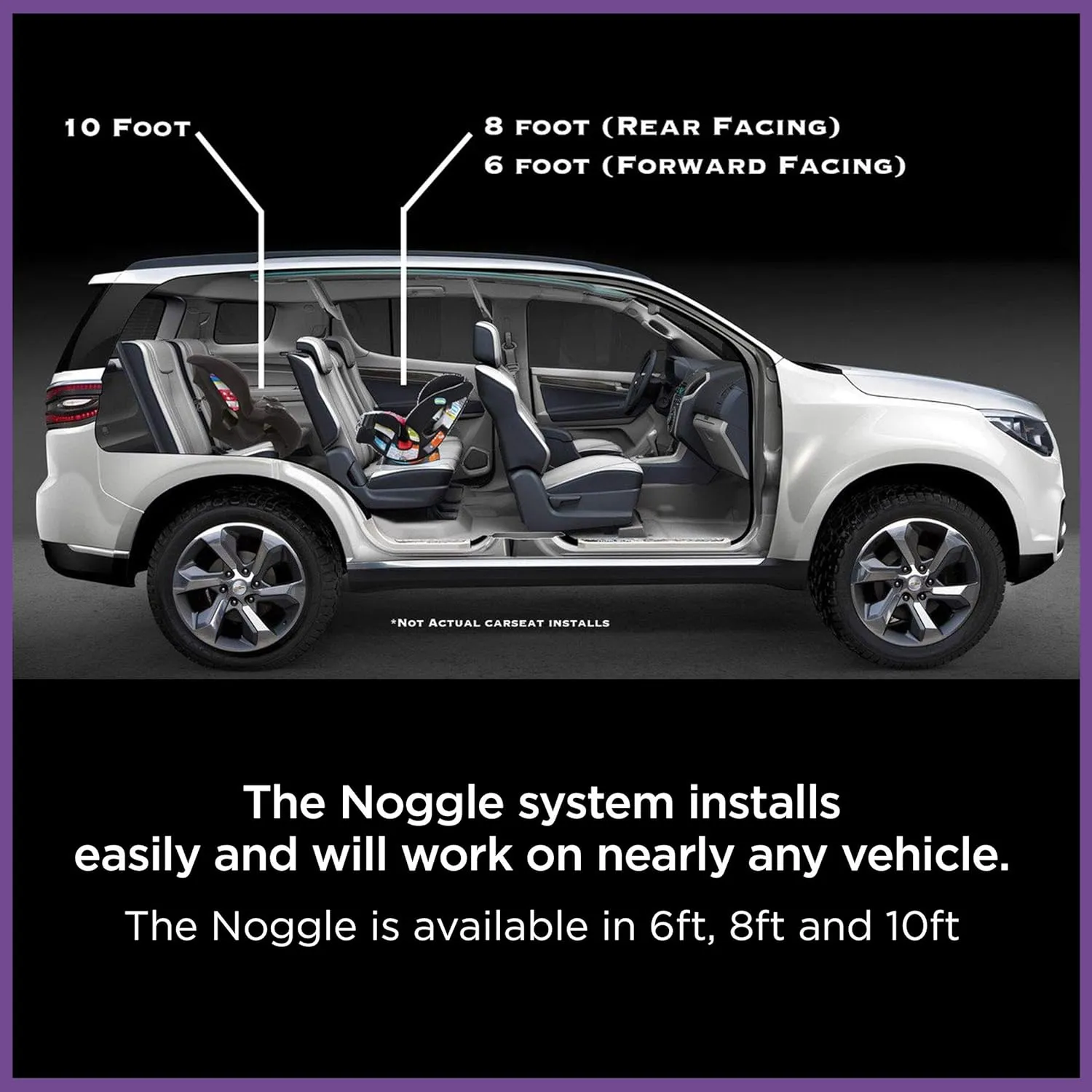 NOGGLE, 6ft - Kids Personal Air Conditioning System, Made in USA, Directs Cool Air to Children in The Backseat - Air Conditioning Vent Hose for Vehicles, Making The Back Seat Cool Again - Black