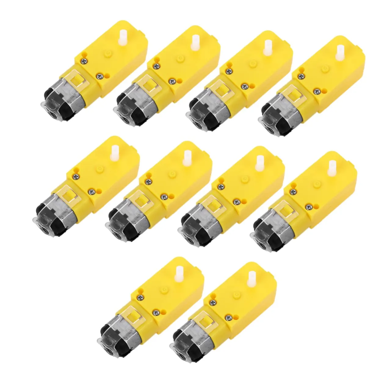 NUOBESTY 10 Pcs 3v-12v Dc Geared Motor Magnetic Interference Motor for Smart Car Robot Mini Cars Metal Construction Large Torque