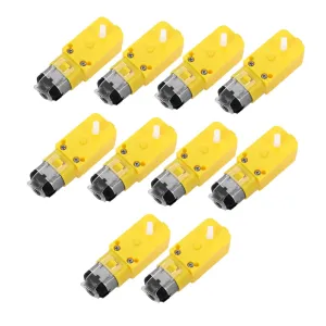 NUOBESTY 10 Pcs 3v-12v Dc Geared Motor Magnetic Interference Motor for Smart Car Robot Mini Cars Metal Construction Large Torque