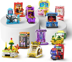 NUTCRACKER 12 in1 Game Console Building Set for Boys Girls, Mini Friends Game Console Toy Building Set, Children Party Favors for Goodie Bags, Easter Birthday Gifts for Kids Girls Boys 8 （1228 Pieces）