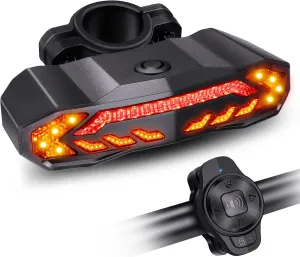 ONVIAN Smart Bike Radar Tail Light, USB Rechargeable Rear View Radar Taillight, IPX64 Waterproof Rear Light with Visual Alerts for Approaching Vehicles, for Mountain Road Bike Night Riding