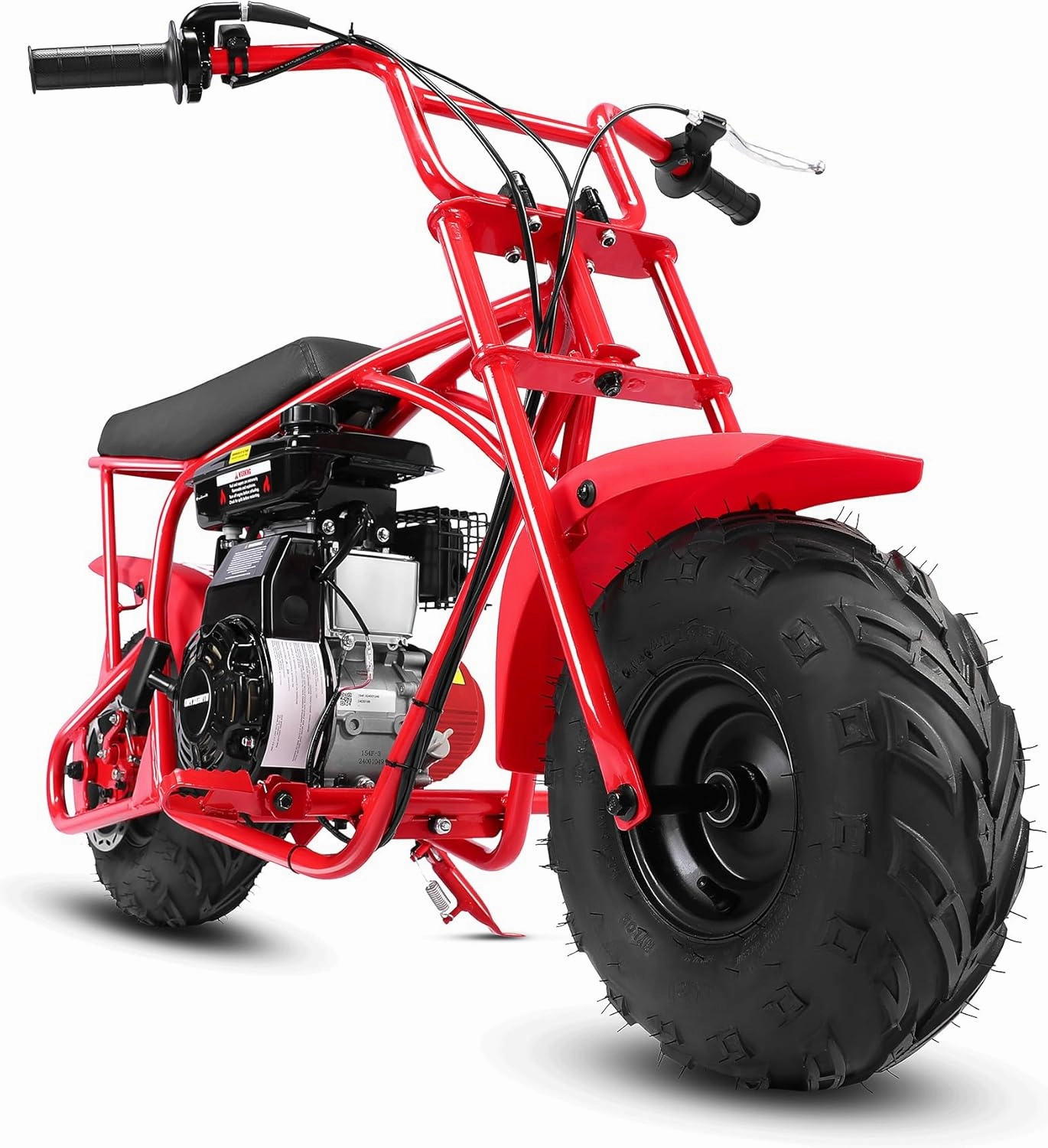 Oryxearth 105CC 4-Stroke Mini Bike, Gas Powered Dirt Bike,Off-Road Trail, 0.47gal, Red