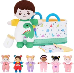 OUOZZZ Soft Baby Boy Doll- My Buddy Doll Birthday Gifts for Boys Plush Dinosaur Toy for Toddlers Little Kids Infants Big Brother