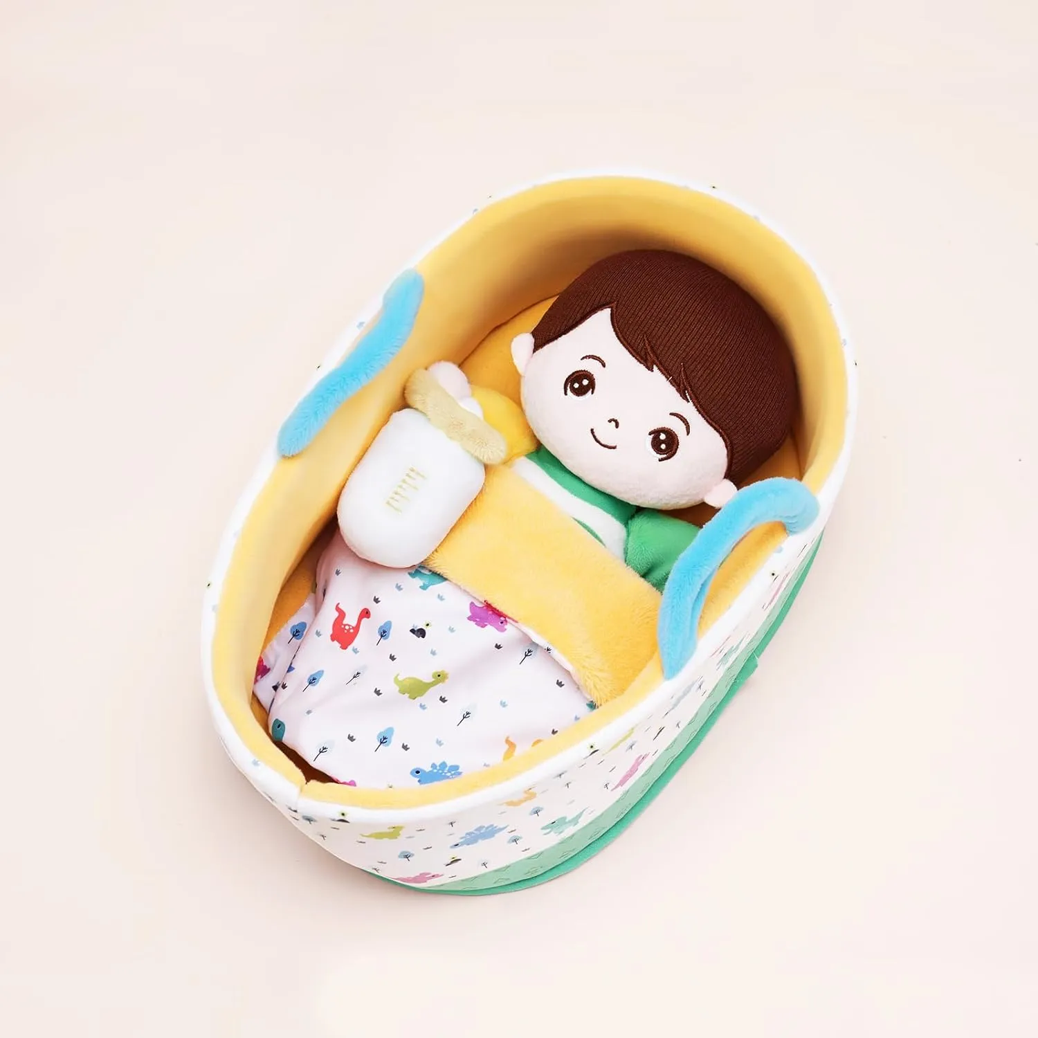 OUOZZZ Soft Baby Boy Doll- My Buddy Doll Birthday Gifts for Boys Plush Dinosaur Toy for Toddlers Little Kids Infants Big Brother