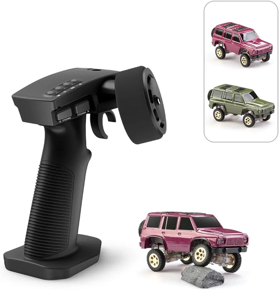 OY41-Y60 RC Rock Crawler, 1/64 Scale 2.4G Full Proportional RC Electric Mini Crawler Model, 15KM/H High Speed with Independent Suspension, Gift for Adults - Red