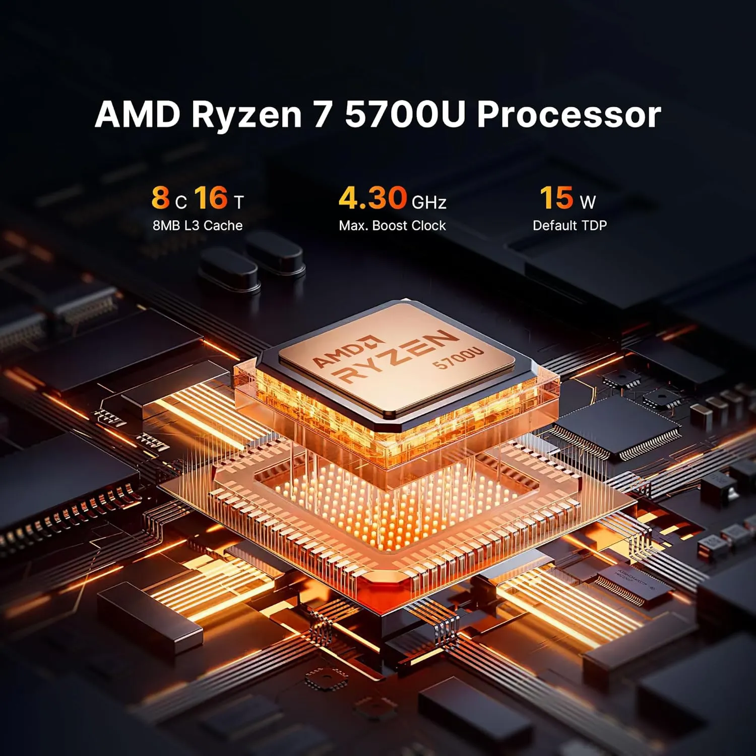 P4 Mini PC, AMD Ryzen 7 5700U, 32GB DDR4 RAM 1TB PCIe 3.0 SSD,Small Gaming Computer Supports 4K Triple Display,Dual LAN 2.5GbE,WiFi6E,BT5.2
