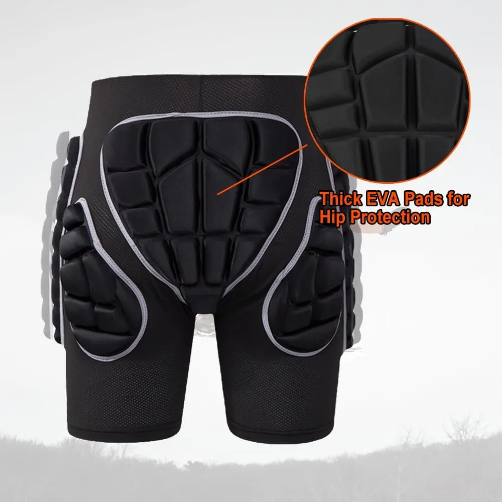 Padded Shorts Snowboarding Skating for Men Women, Butt Pads Hip Protection Shorts