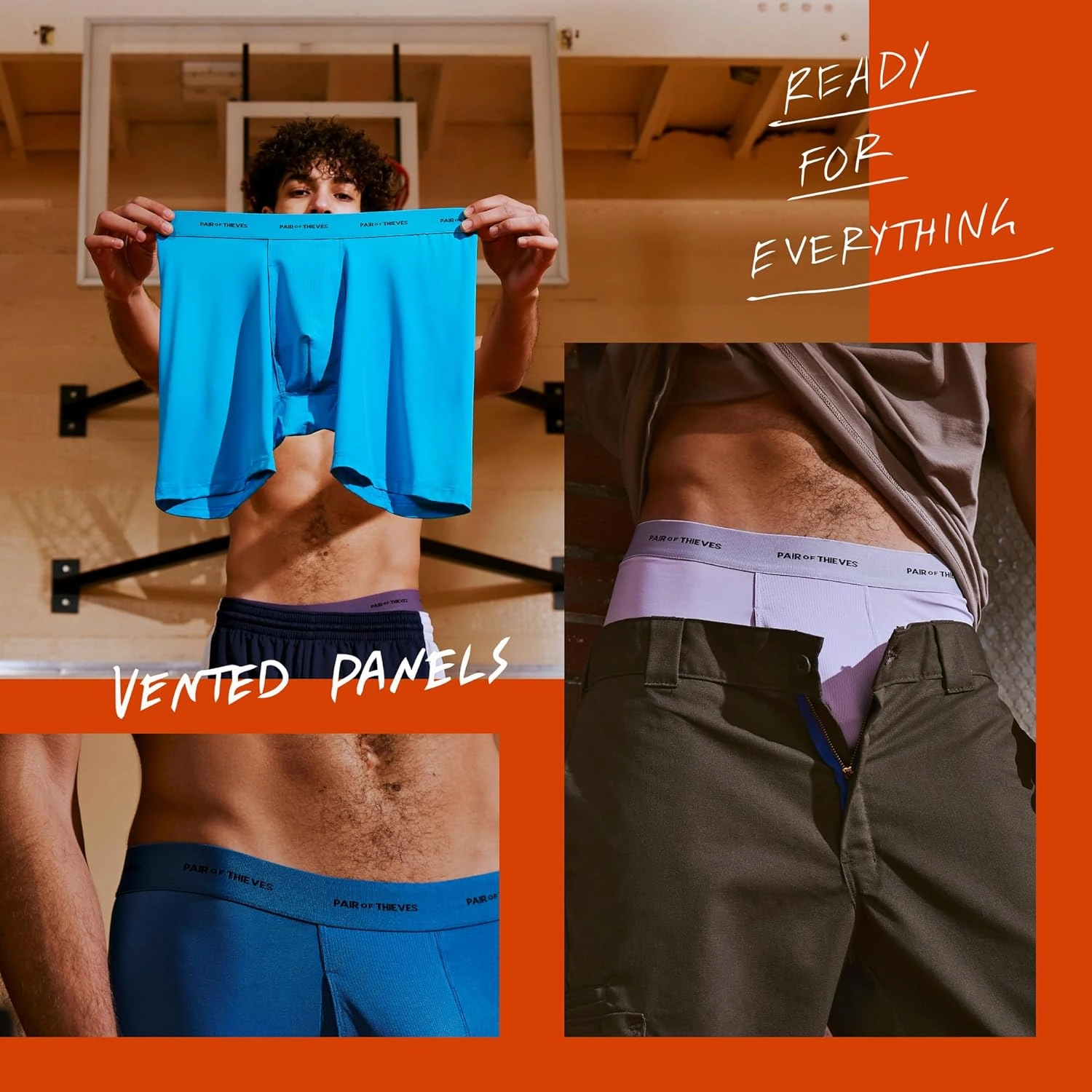 Pair of Thieves Men's Quick Dry Action Blend Boxer Briefs 3 Pack - Moisture-Wicking & Breathable for All-Day Comfort