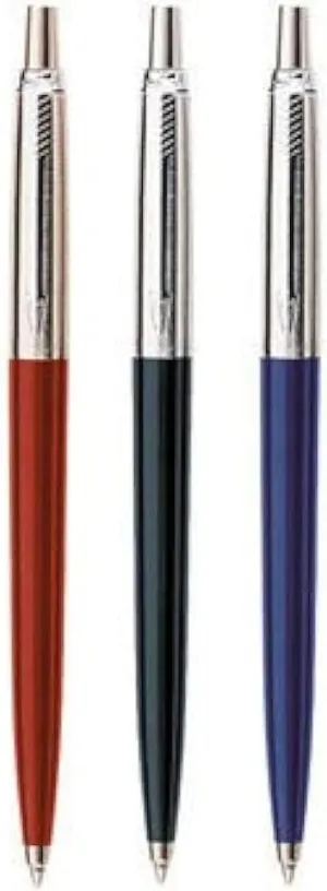 Parker Jotter Standard Ct Ball Pen (1 Black, 1 Red, 1 Blue ) - 3 Pens - Blue Ink