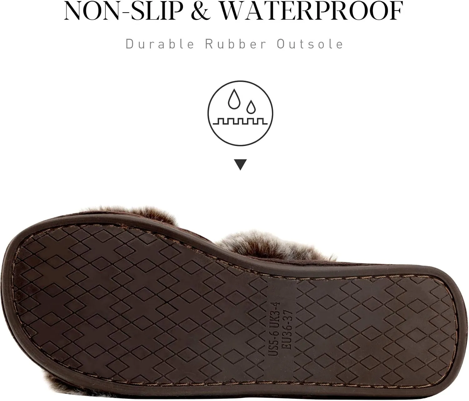 Parlovable Women's Fuzzy Slippers Comfy Cross Band House Shoes Memory Foam Open Toe Indoor Gifts for Ladies