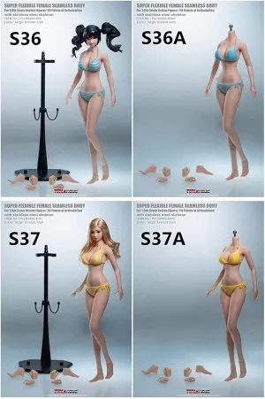 Phicen TBLeague S36 S36A S37 S37A 1/6 Scale Female Super-Flexible Seamless Bodies (PLLB2020-S37A-Sun tan Skin, Without Head Sculpt)